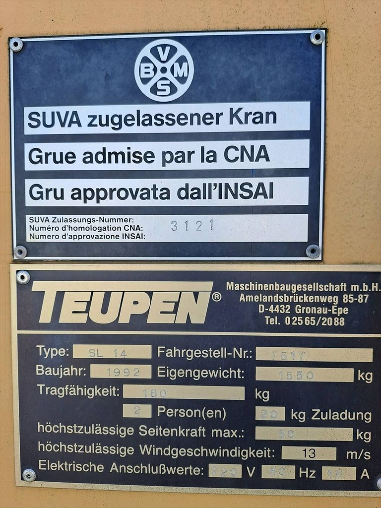 Arbeitsbühne Teupen SL 14