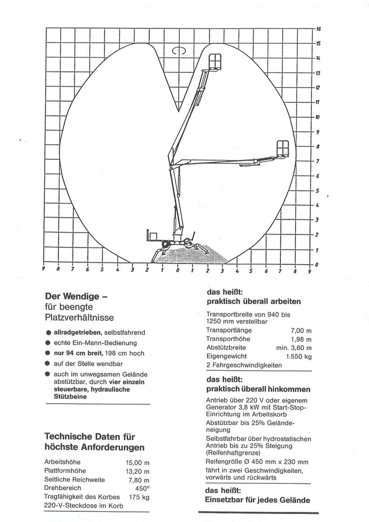 Arbeitsbühne Teupen SL 14